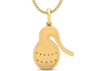 Solitaire Women Pendant 3dm STL OBJ FBX Renders Details 3D print model 31