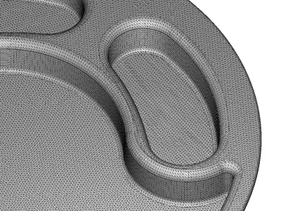 Plastic Exquisite Partition Plate 3D model