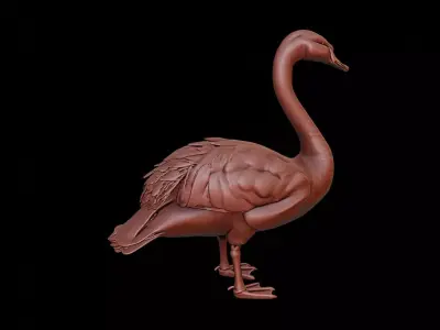 Swan Animal Sculpture 3D print model purchase