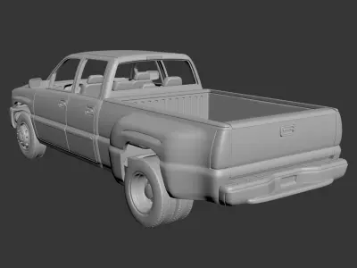 GMC Sierra Crew Cab 3500 Dually 2003 3D print model