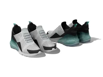 Running Shoes Low-poly 3D model