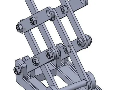 scissor lift assembly 3d print 3D print model