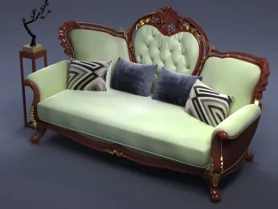 cabinet cabinet wardrobe sofa bed table bookshelve 3D model