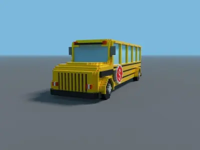 Pack 14 vehicles Voxel  Low-poly 3D model