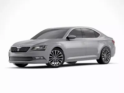 Skoda Superb 2018  Low-poly 3D model
