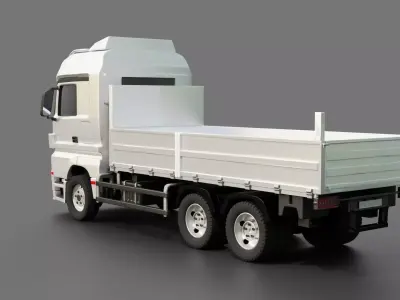 Mercedes Benz Actros Flatbed Truck 3D model