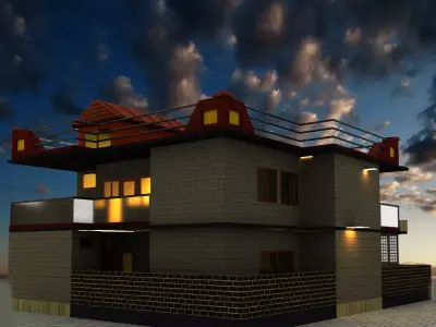 3d house plan for sale  Low-poly 3D model