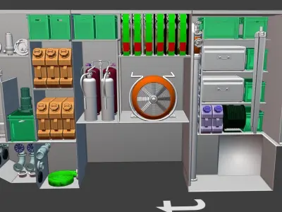 Firetruck material 3D model