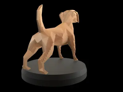 Parametric Dog Low-poly 3D model purchase