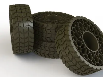 Airless tyre V2 3D print model
