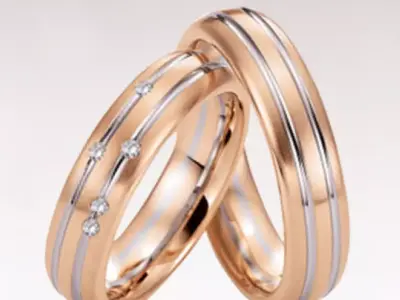 Wedding rings 054 3D print model