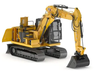 CAT 313 Triple Arm New Cabin 3D model