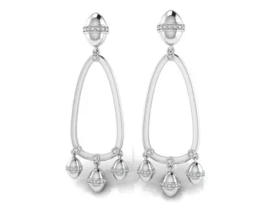 Tazzarine Diamond Earring Model 4 3D print model