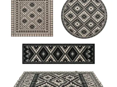 4 in 1 Rug Collection No 28 Low-poly 3D model