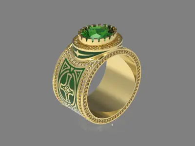  ring 3D print model enamel 3D print model