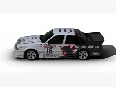 Holden Commodore VL Race Car 1990 Low-poly 3D model