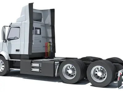2025 Electric Semi Truck 3D model