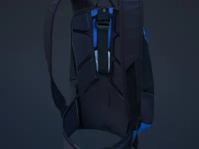 backpack Low-poly 3D model 4
