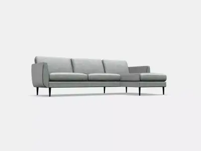 SMEDSTORP 4-seat sofa with chaise longue 1 Low-poly 3D model