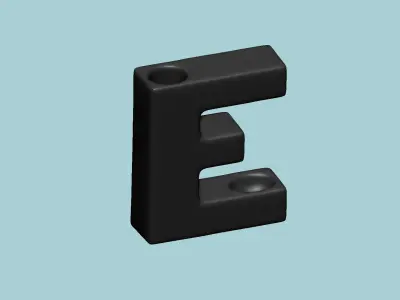 Vase E - Alphabet Vases Collection Letters - STL Printable 3D print model