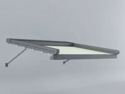 Aluminum Pergola System - Angle Strut 3D model