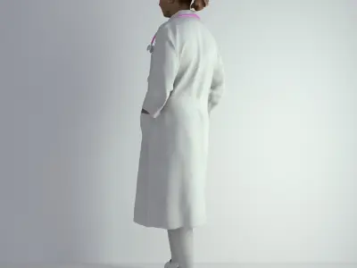 3D Scan Woman Doctor 008 3D model