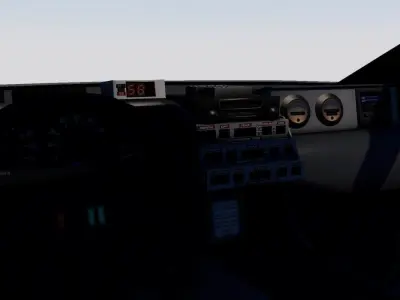 3D Back to the Future-Delorean Low-poly 3D model