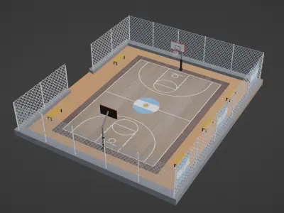  Basketball Stadium - Argentina Low-poly 3D model