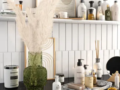 Bathroom Decorative Set 02 3D model