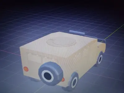 off-road vehicle Low-poly 3D model by timofej-yakimow