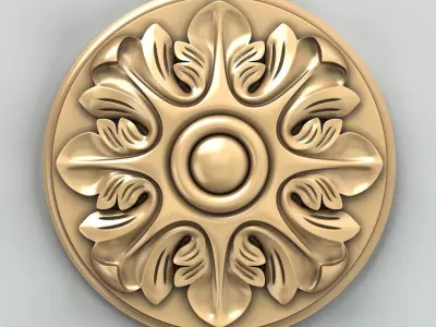 Round rosette 012 3D model