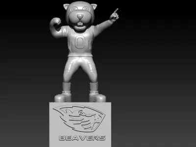 NCAA - OREGON STATE BEAVERS FOOTBALL MASCOT STATUE DECOR 3D print model