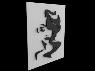 Picture woman 2 3D print model