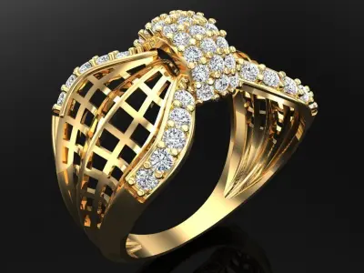 Bow tie ring - Bowtie Ring - Italian rings - N6699 3D print model