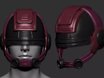 helmet high poly sculpt 3d printable  3D model 3