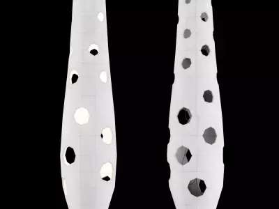 Modern concrete floor lamp 3D model