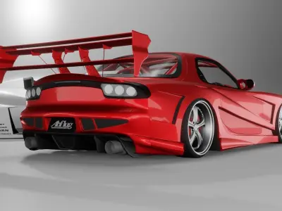 Mazda RX-7 Abflug Arde 3D model
