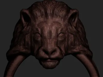 Lion ring 3D model