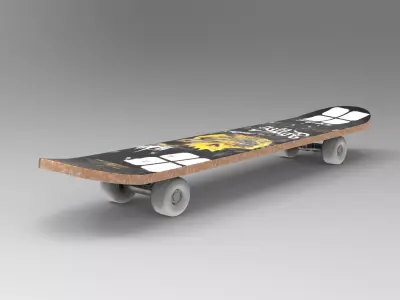 Blowin Skateboard Low-poly 3D model
