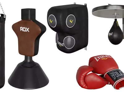 Boxing Equipment BLENDER 3D Model Cycles 3D model