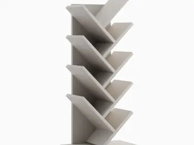 Medium Bookshelf 01 Low-poly 3D model