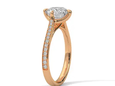 solitaire ring with detail images and 360 render videos 29 3D print model