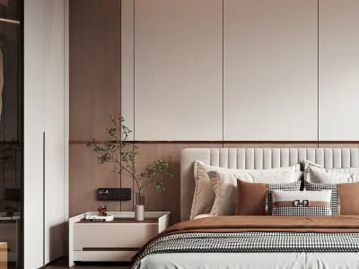 Modern luxury style bedroom 3D model 3D model