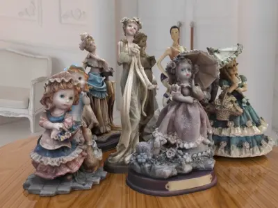 Ceramic Statue Ornaments pack 3D model