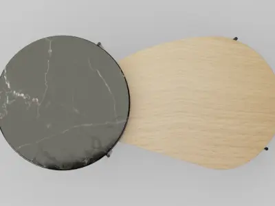 Sentas Black Nesting Coffee Table 3D model