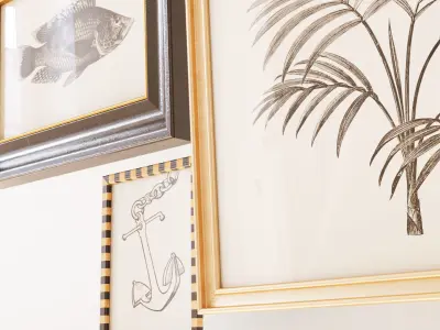 Picture frames on the wall 3D model