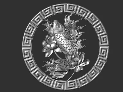 jumping fish 3D print model