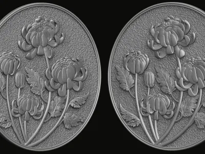 Chrysanthemum Pendant 3D print model