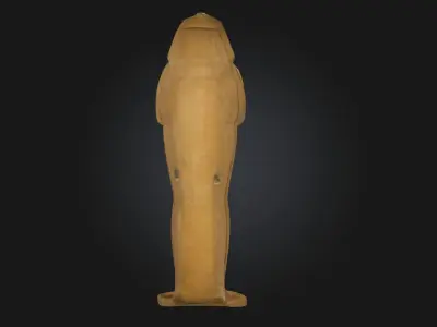 Ancient Egyptian Sarcophagus Ornate Burial Coffin Model 3D model