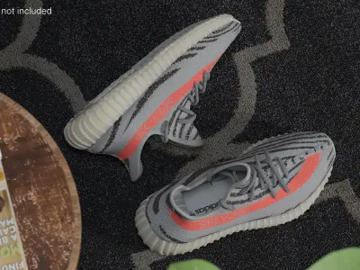 Adidas Yeeze Boost 350 Sneakers Gray 3D model